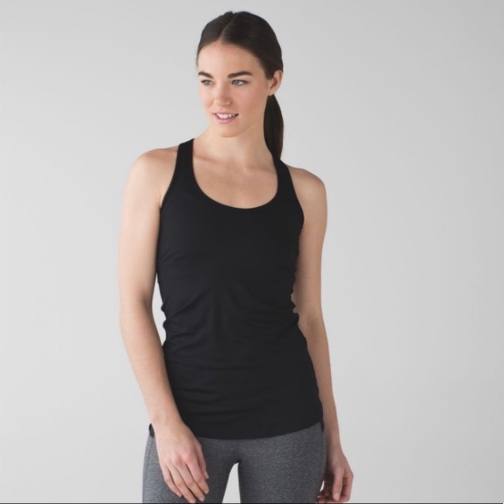 NWT Black Lululemon Cool Racerback Workout Tank Top